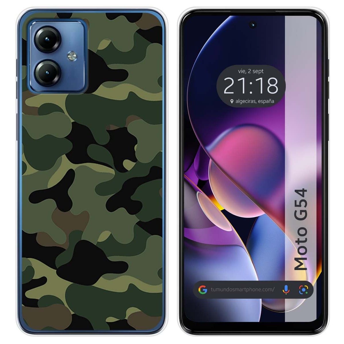 Funda Silicona para Motorola Moto G54 5G diseño Camuflaje Dibujos