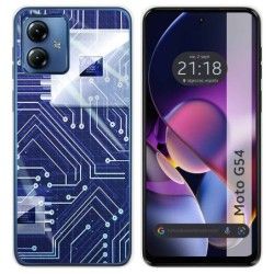 Funda Silicona para Motorola Moto G54 5G diseño Circuito Dibujos
