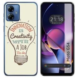 Funda Silicona para Motorola Moto G54 5G diseño Creativity Dibujos