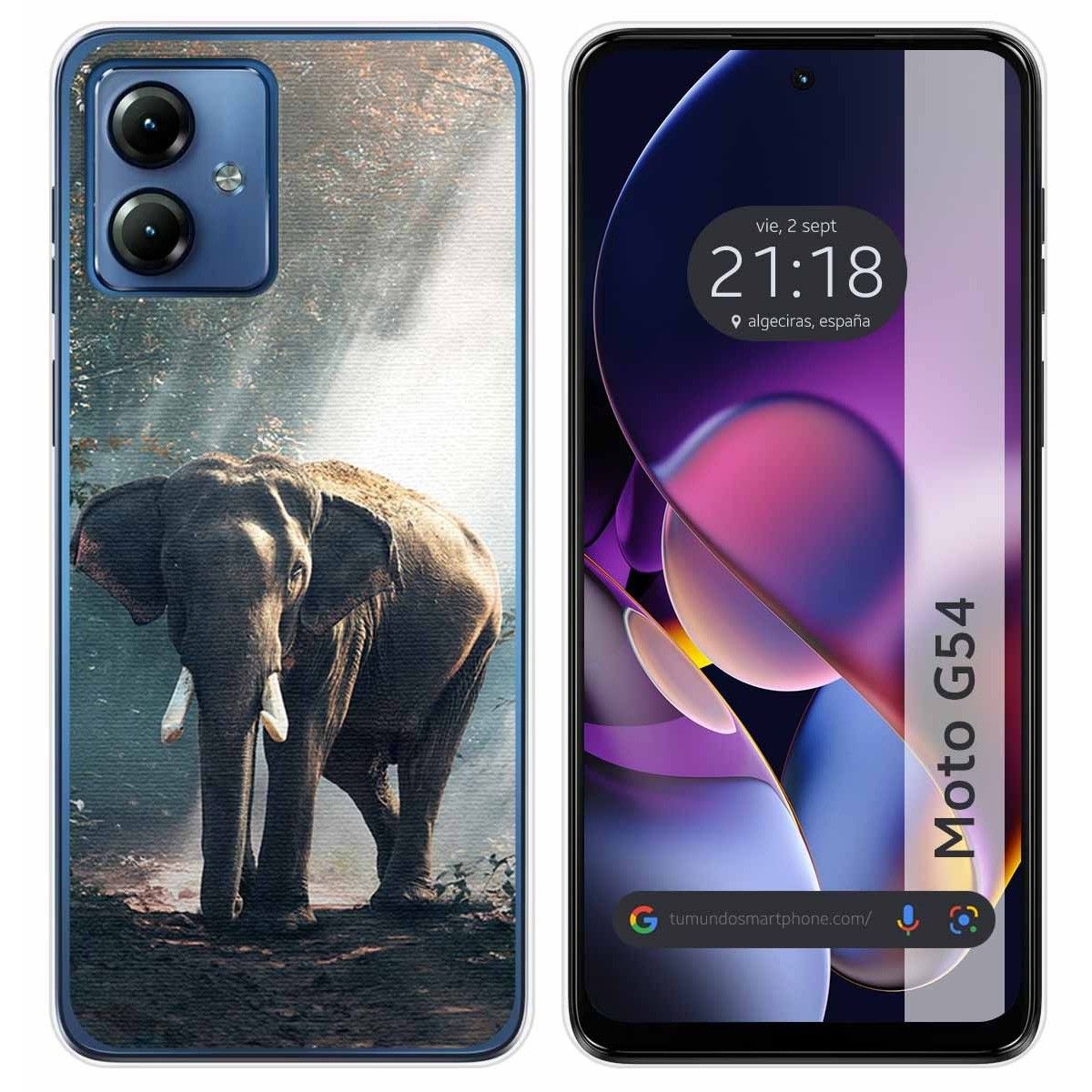 Funda Silicona para Motorola Moto G54 5G diseño Elefante Dibujos