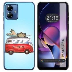 Funda Silicona para Motorola Moto G54 5G diseño Furgoneta Dibujos