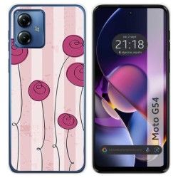 Funda Silicona para Motorola Moto G54 5G diseño Flores Vintage Dibujos