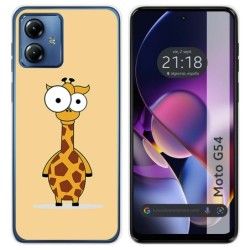 Funda Silicona para Motorola Moto G54 5G diseño Jirafa Dibujos