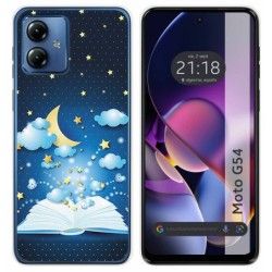 Funda Silicona para Motorola Moto G54 5G diseño Libro Cuentos Dibujos