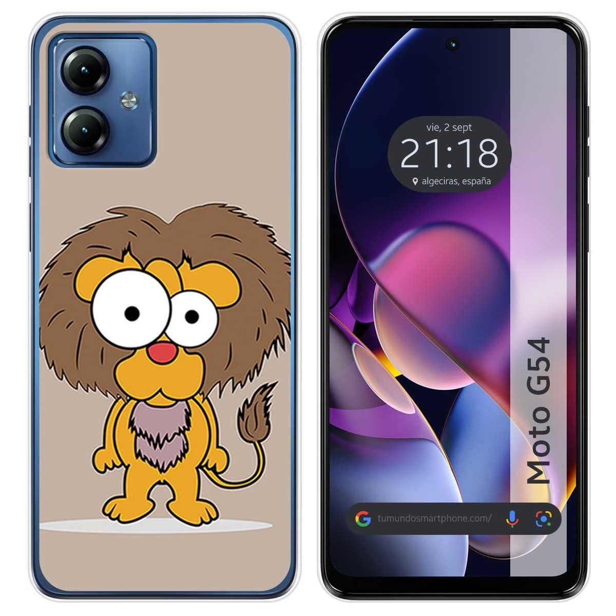 Funda Silicona para Motorola Moto G54 5G diseño Leon Dibujos