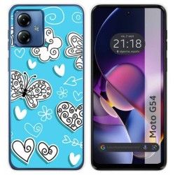 Funda Silicona para Motorola Moto G54 5G diseño Mariposas Dibujos