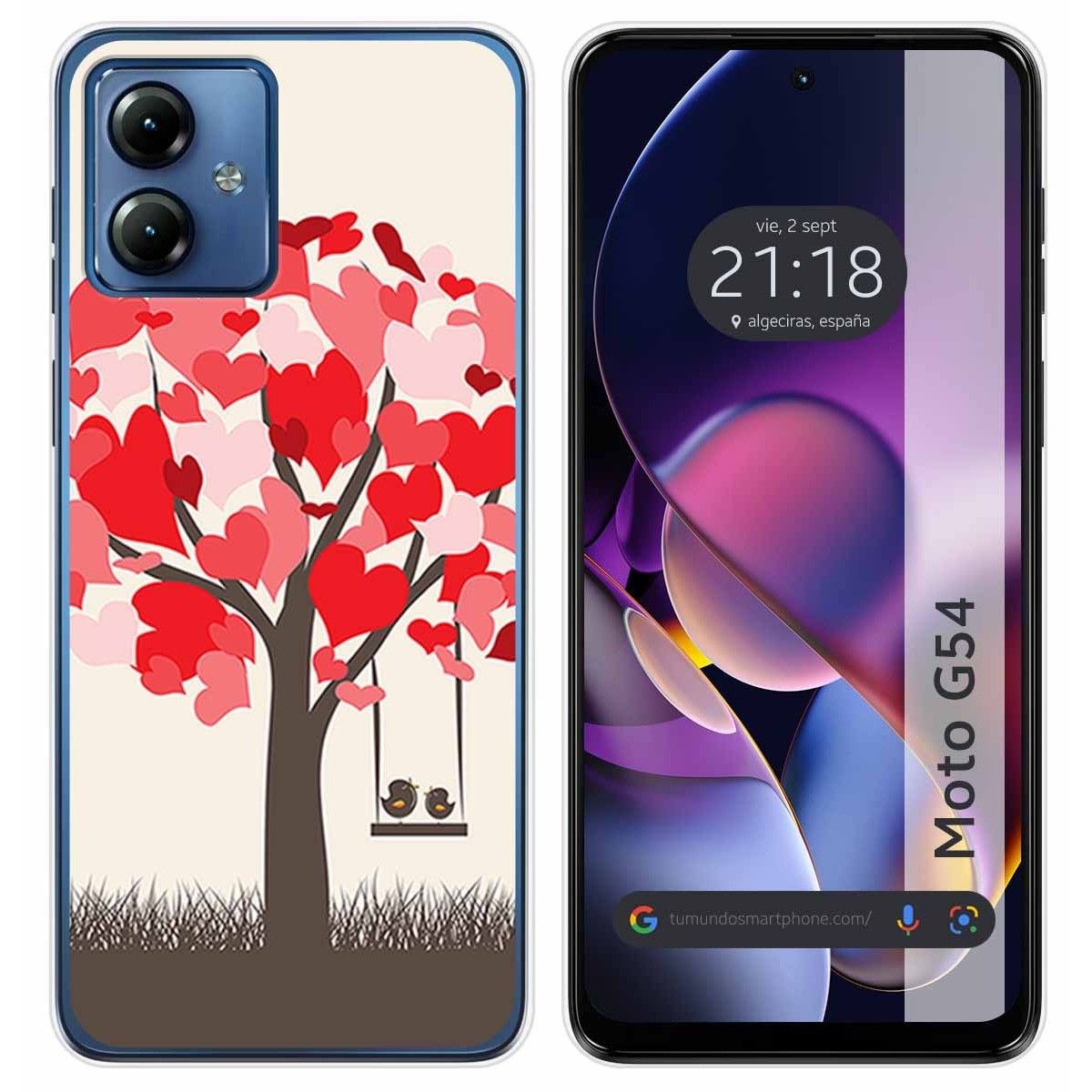 Funda Silicona para Motorola Moto G54 5G diseño Pajaritos Dibujos