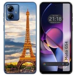 Funda Silicona para Motorola Moto G54 5G diseño Paris Dibujos