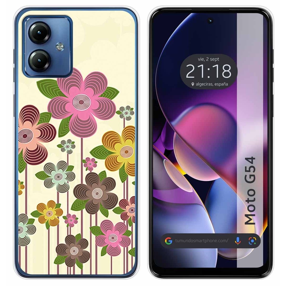 Funda Silicona para Motorola Moto G54 5G diseño Primavera En Flor Dibujos
