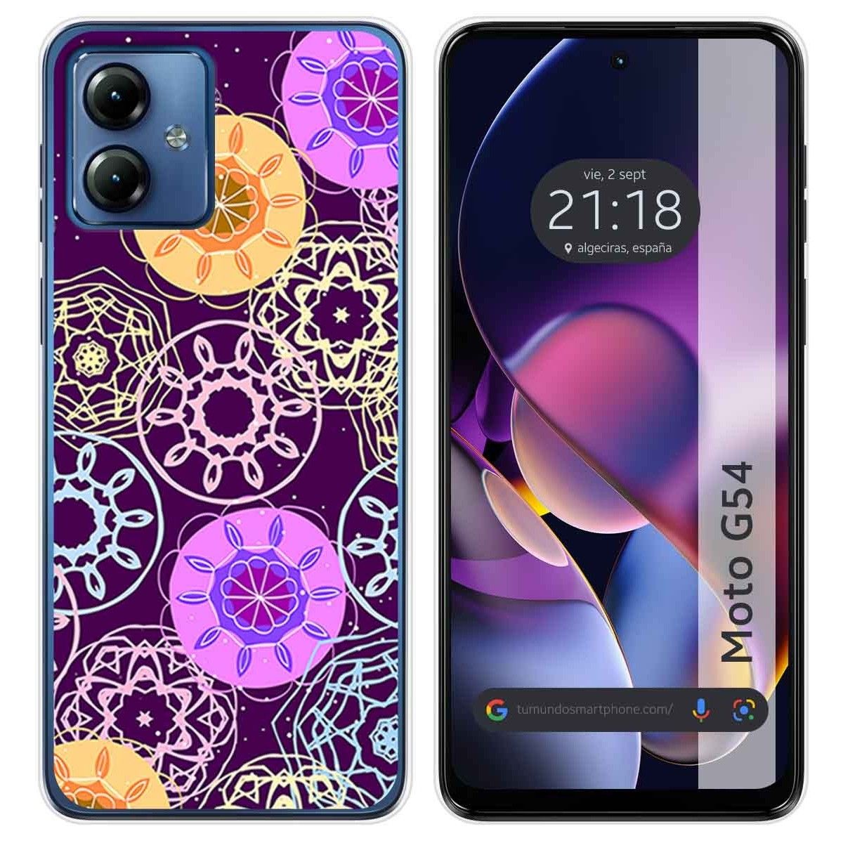 Funda Silicona para Motorola Moto G54 5G diseño Radial Dibujos