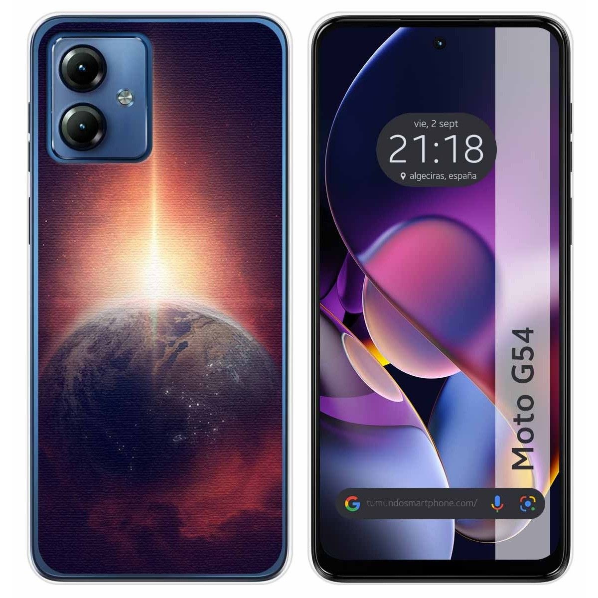 Funda Silicona para Motorola Moto G54 5G diseño Tierra Dibujos