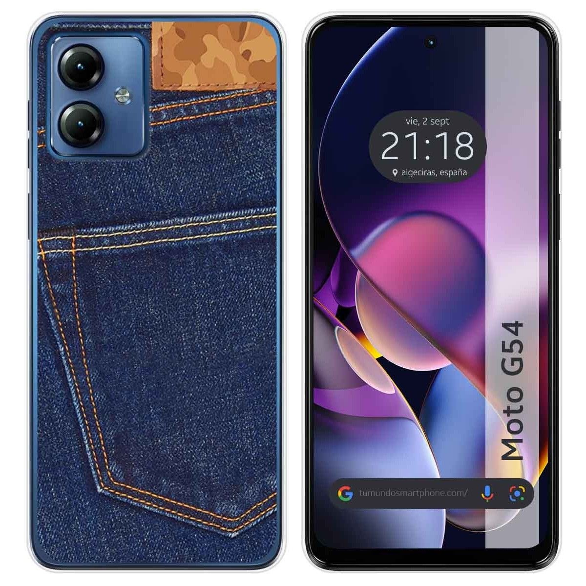 Funda Silicona para Motorola Moto G54 5G diseño Vaquero Dibujos