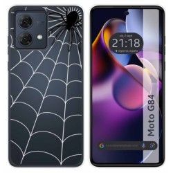 Funda Silicona Transparente para Motorola Moto G84 5G diseño Araña Dibujos