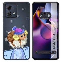Funda Silicona Transparente para Motorola Moto G84 5G diseño Cabra Dibujos