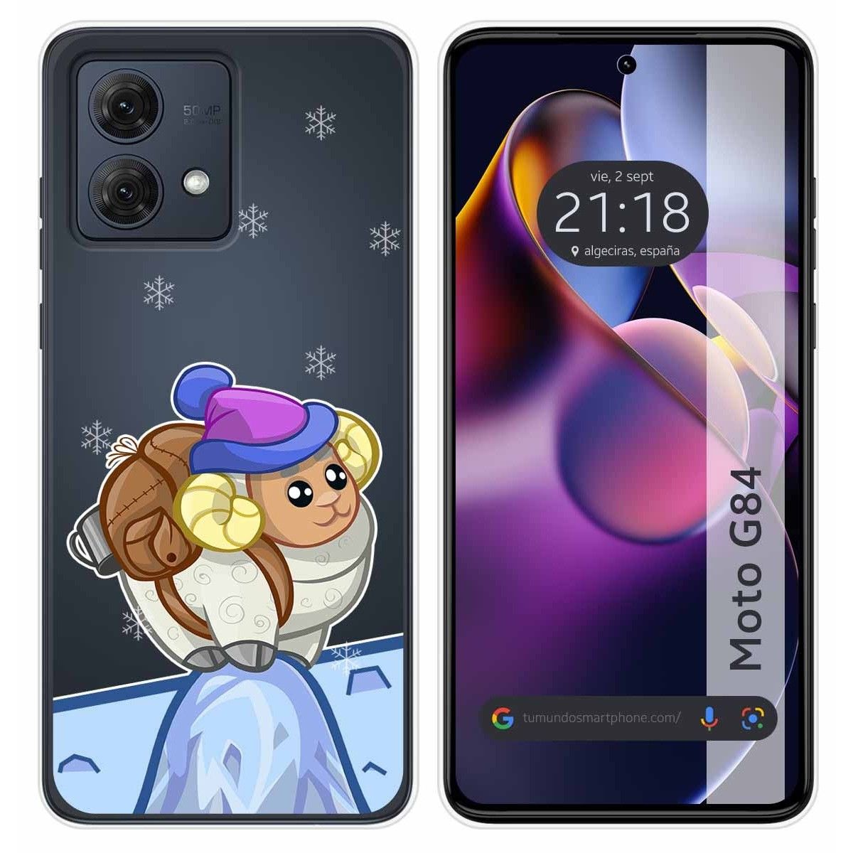 Funda Silicona Transparente para Motorola Moto G84 5G diseño Cabra Dibujos