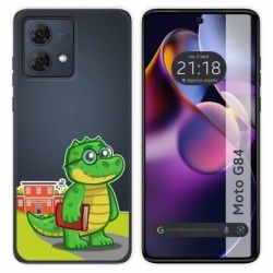 Funda Silicona Transparente para Motorola Moto G84 5G diseño Coco Dibujos