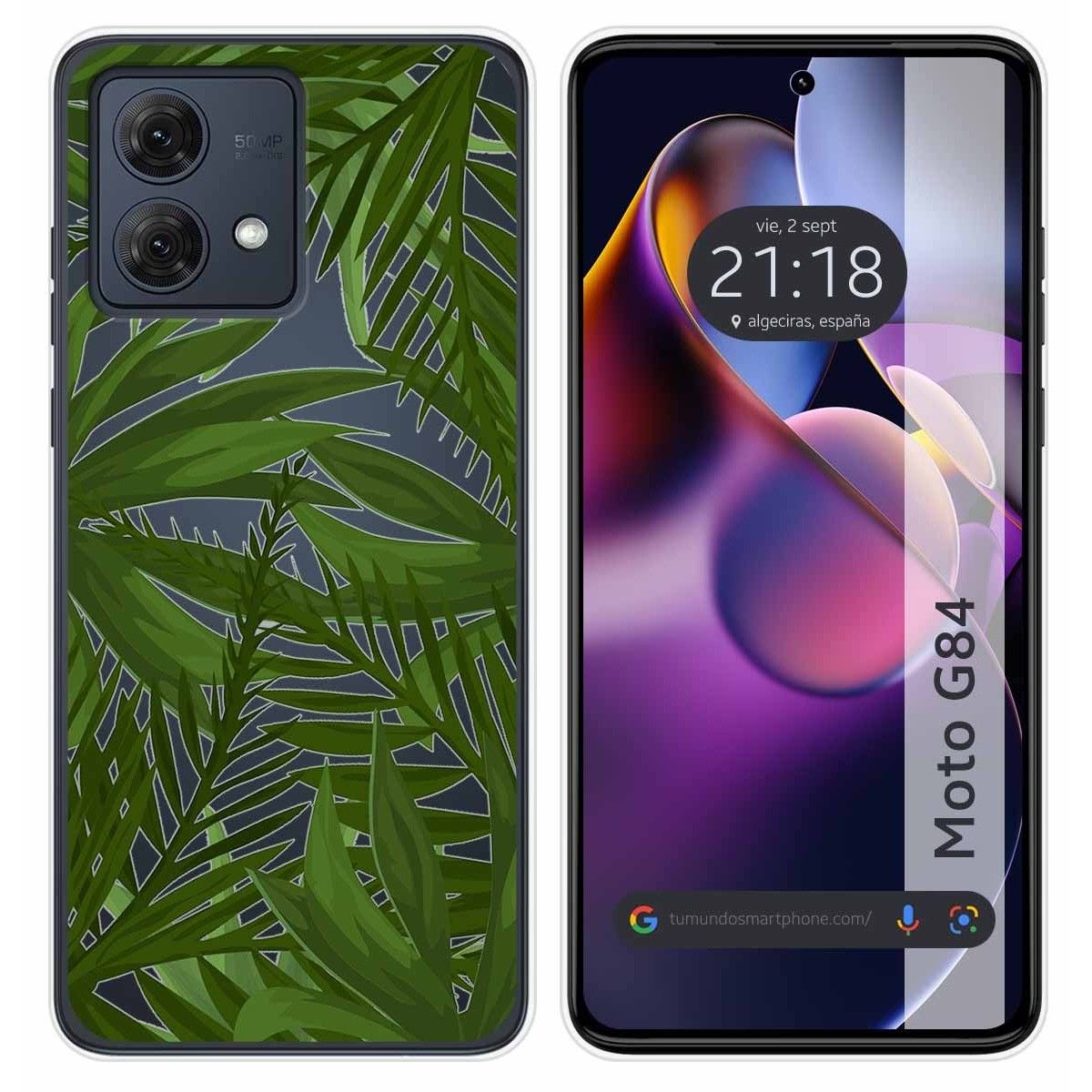 Funda Silicona Transparente para Motorola Moto G84 5G diseño Jungla Dibujos