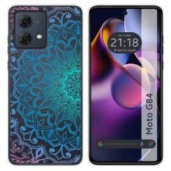 Funda Silicona Transparente para Motorola Moto G84 5G diseño Mandala Dibujos