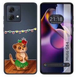 Funda Silicona Transparente para Motorola Moto G84 5G diseño Suricata Dibujos