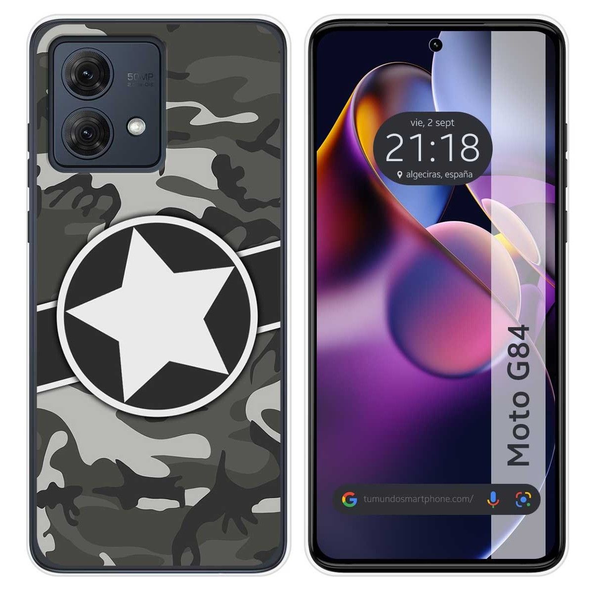 Funda Silicona para Motorola Moto G84 5G diseño Camuflaje 02 Dibujos