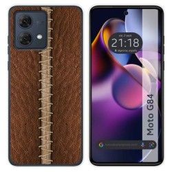 Funda Silicona para Motorola Moto G84 5G diseño Cuero 01 Dibujos