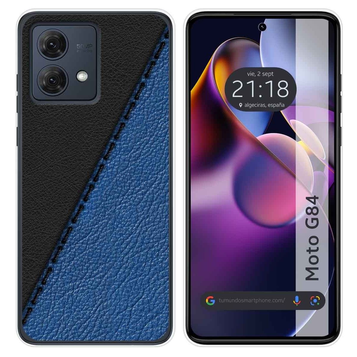 Funda Silicona para Motorola Moto G84 5G diseño Cuero 02 Dibujos