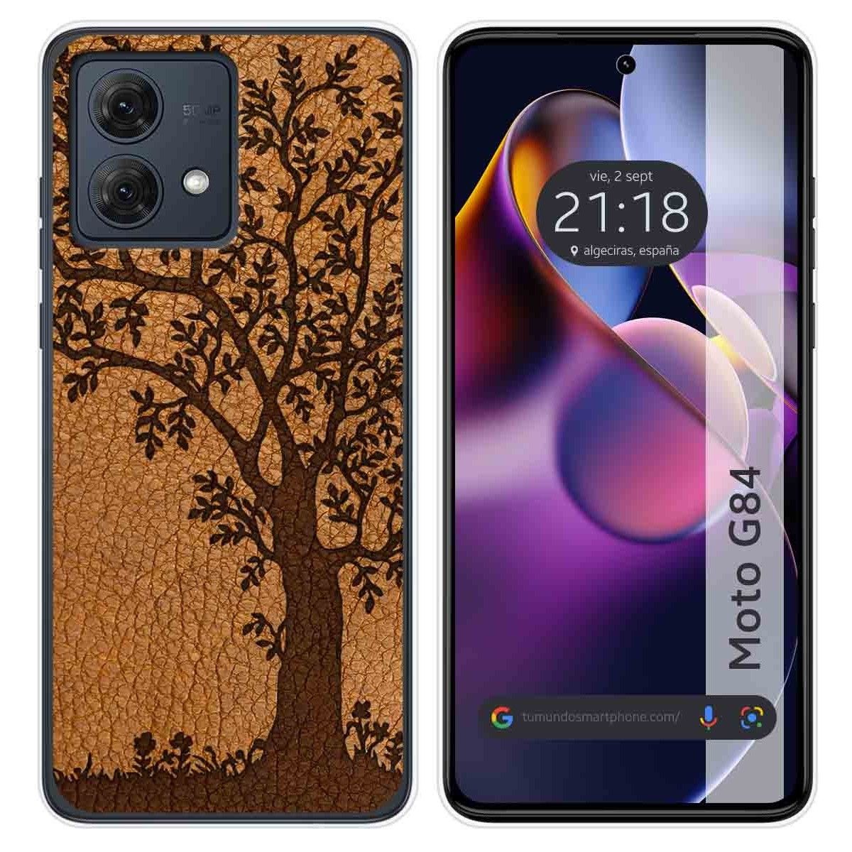 Funda Silicona para Motorola Moto G84 5G diseño Cuero 03 Dibujos