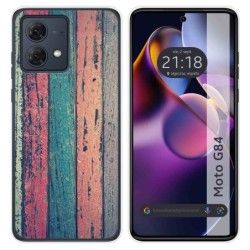 Funda Silicona para Motorola Moto G84 5G diseño Madera 10 Dibujos