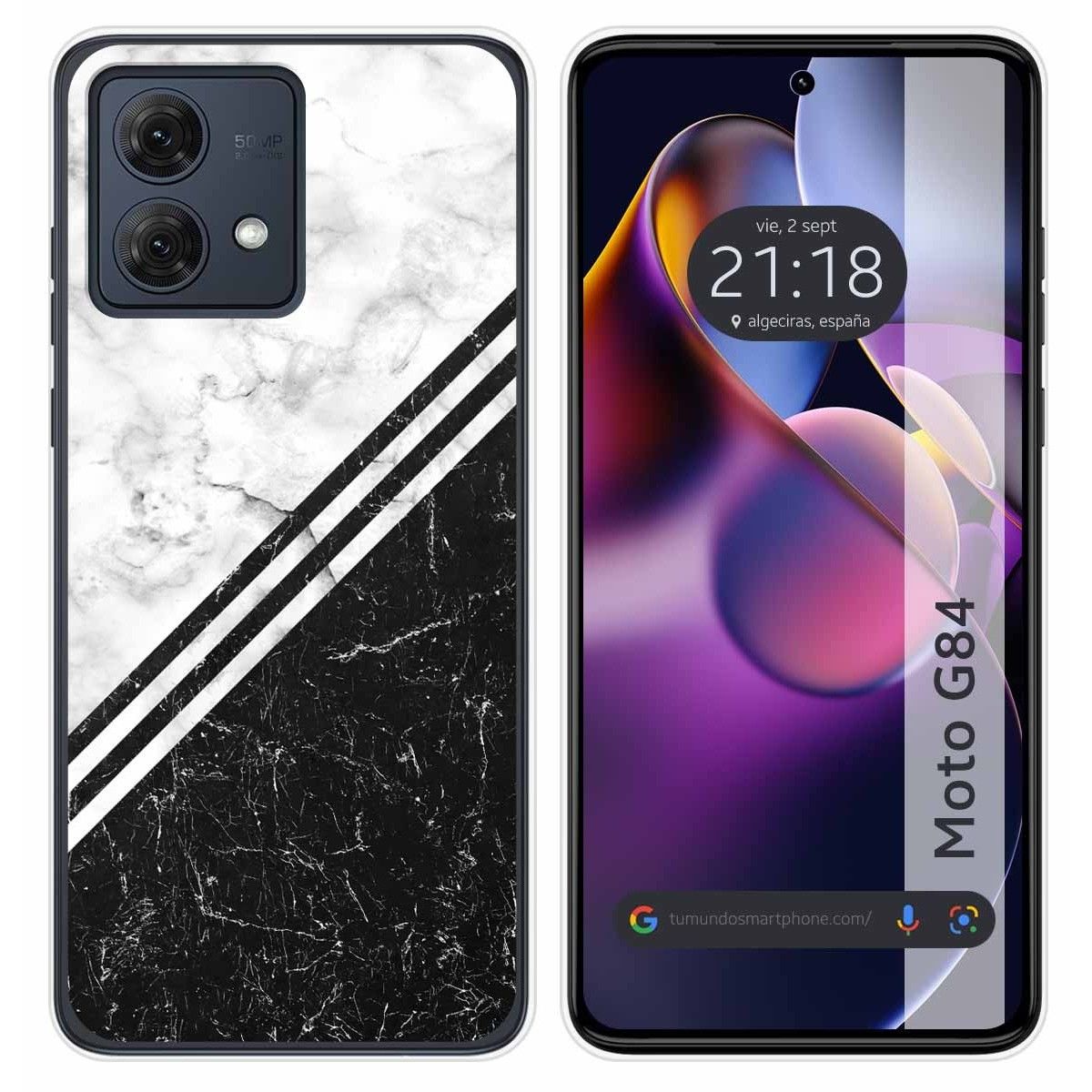 Funda Silicona para Motorola Moto G84 5G diseño Mármol 01 Dibujos
