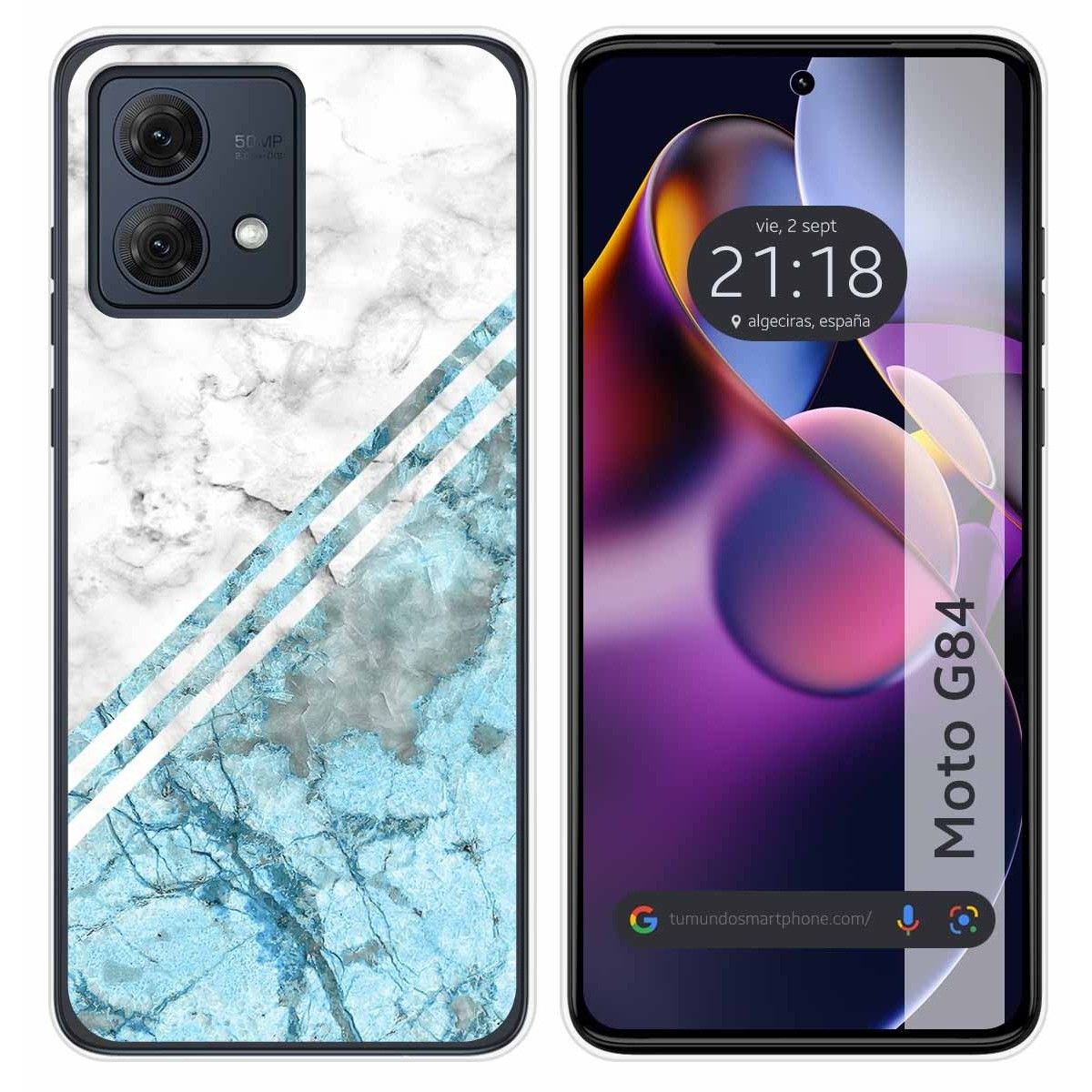 Funda Silicona para Motorola Moto G84 5G diseño Mármol 02 Dibujos