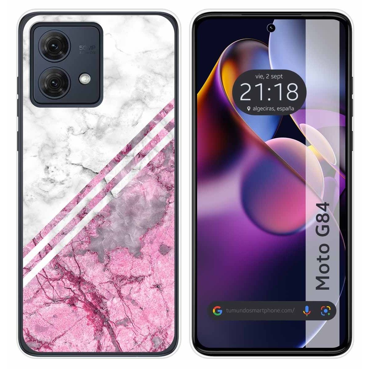 Funda Silicona para Motorola Moto G84 5G diseño Mármol 03 Dibujos