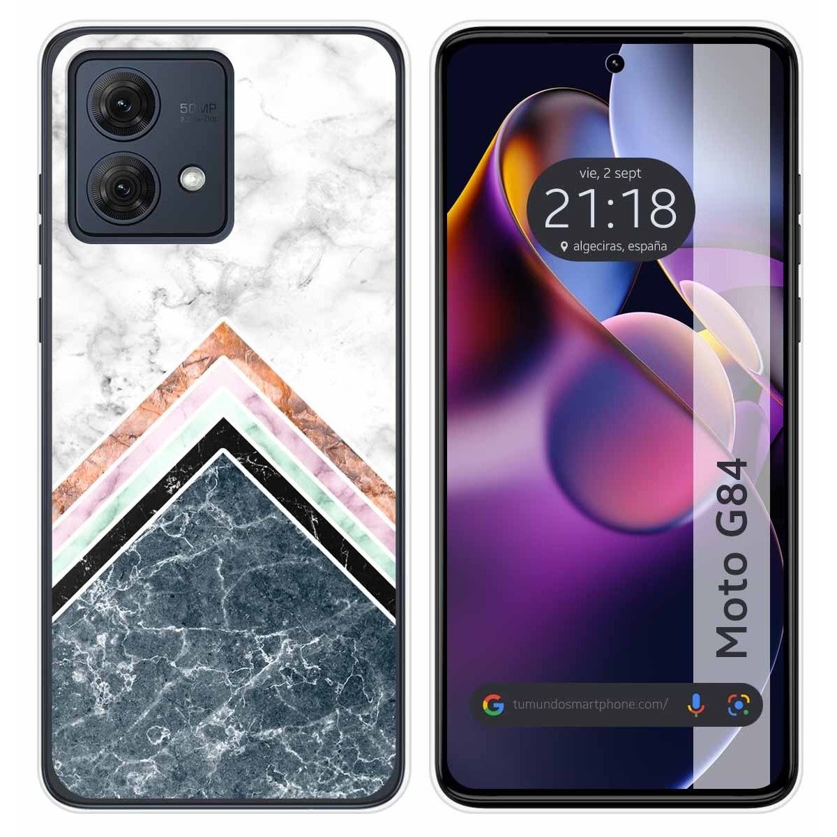Funda Silicona para Motorola Moto G84 5G diseño Mármol 05 Dibujos