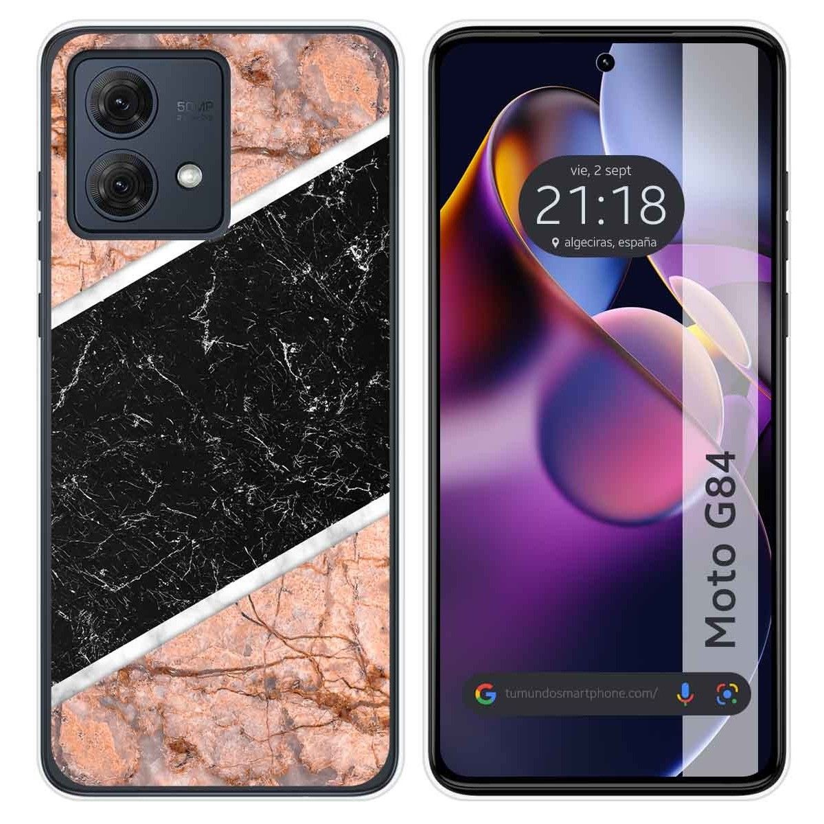 Funda Silicona para Motorola Moto G84 5G diseño Mármol 07 Dibujos