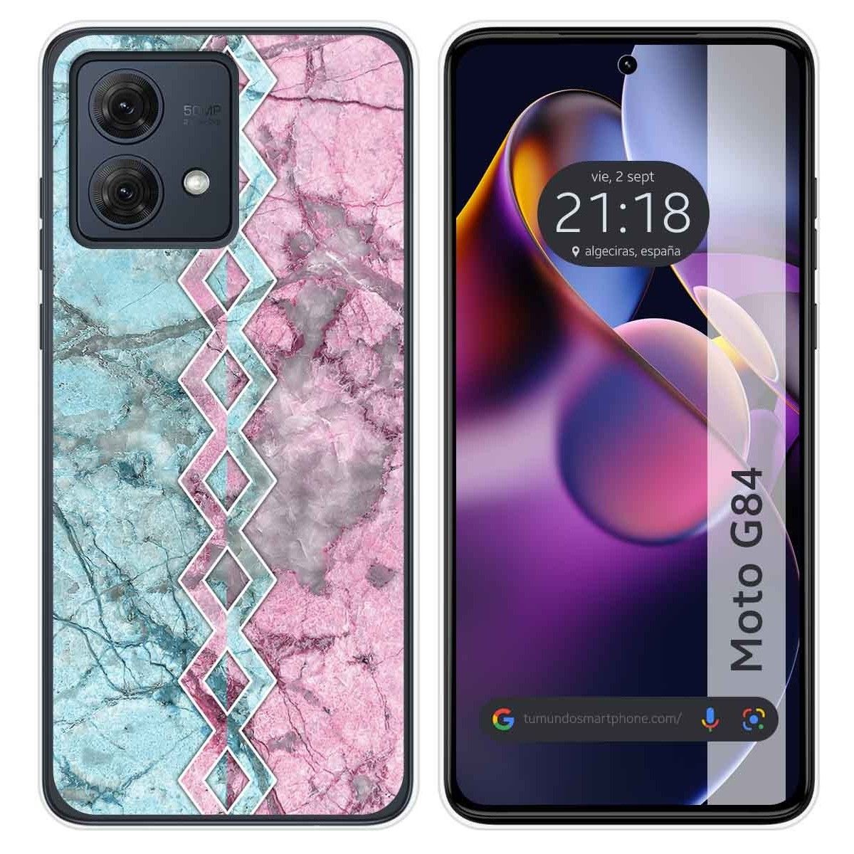 Funda Silicona para Motorola Moto G84 5G diseño Mármol 08 Dibujos