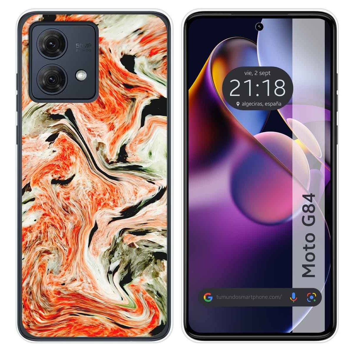 Funda Silicona para Motorola Moto G84 5G diseño Mármol 12 Dibujos