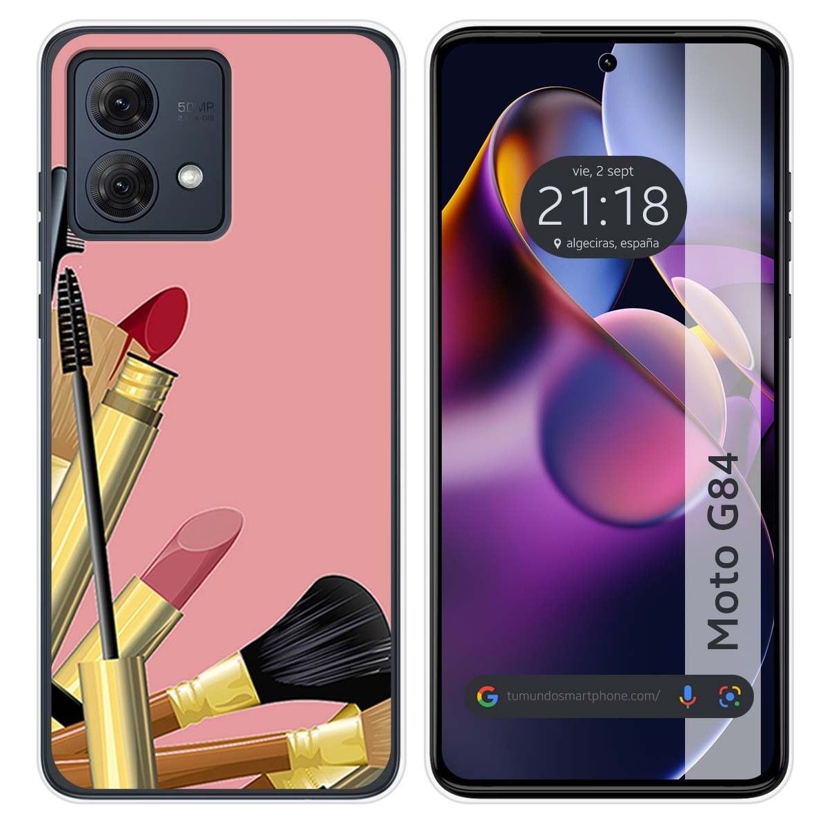 Funda Silicona para Motorola Moto G84 5G diseño Brochas Dibujos