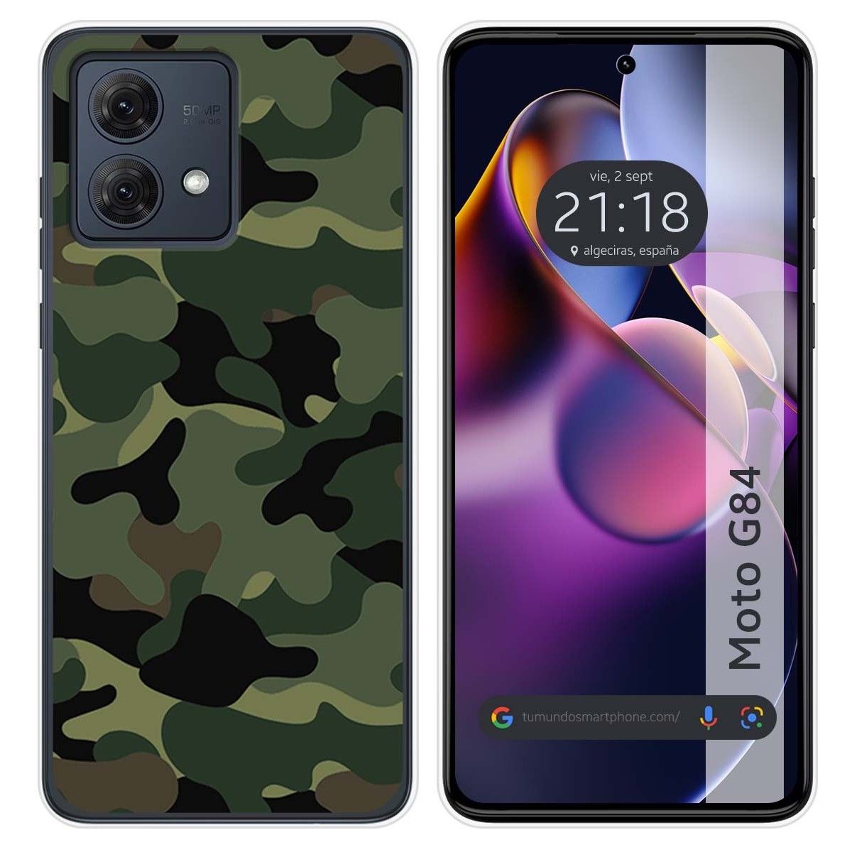 Funda Silicona para Motorola Moto G84 5G diseño Camuflaje Dibujos