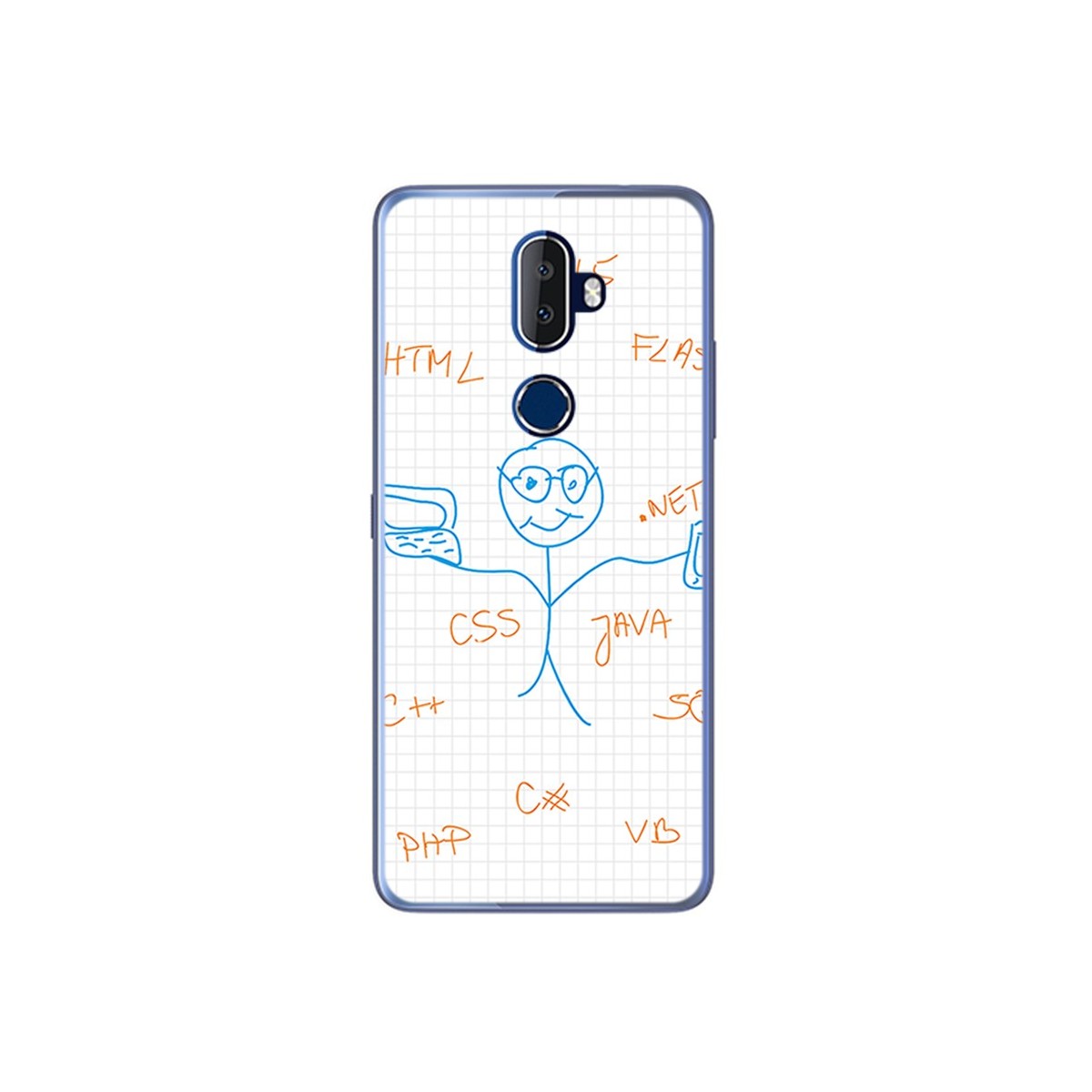 Funda Gel Tpu para Alcatel 3V Diseño Informatico Dibujos