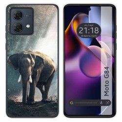 Funda Silicona para Motorola Moto G84 5G diseño Elefante Dibujos