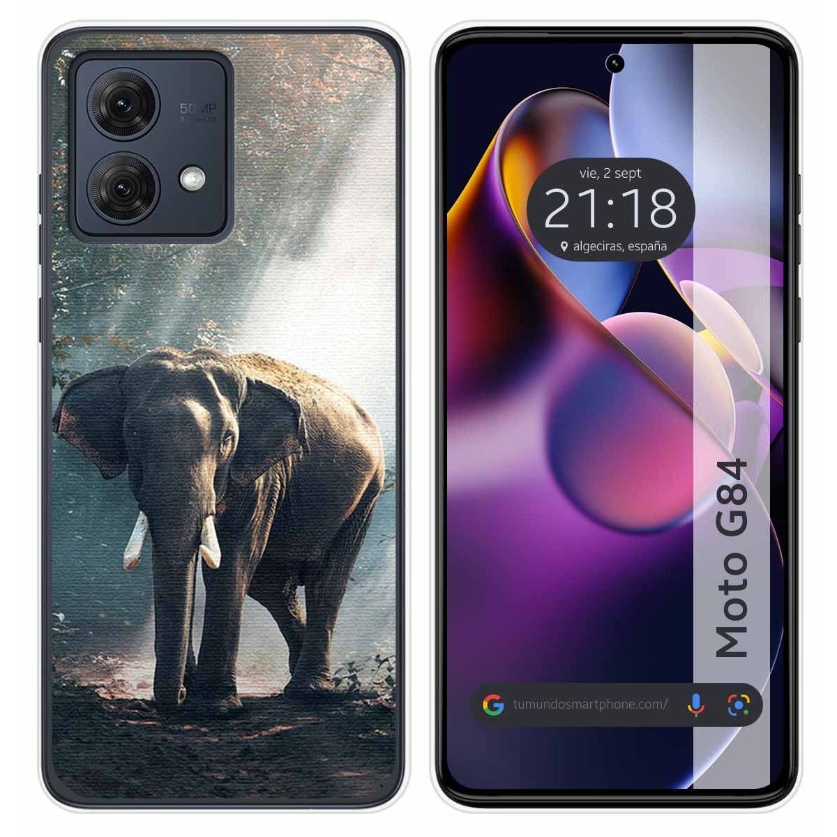 Funda Silicona para Motorola Moto G84 5G diseño Elefante Dibujos