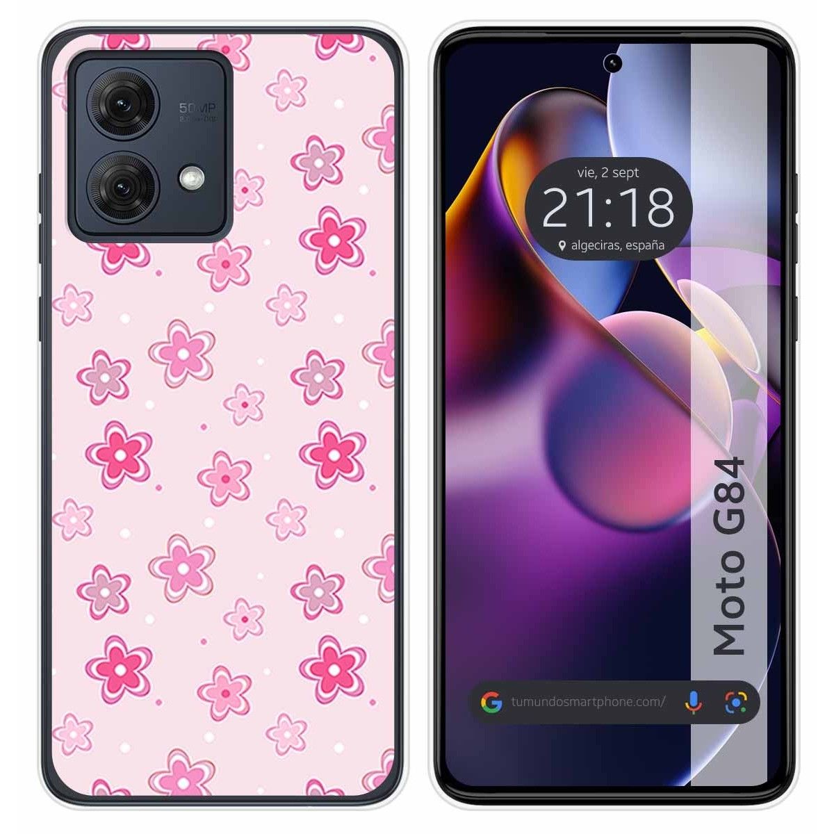 Funda Silicona para Motorola Moto G84 5G diseño Flores Dibujos