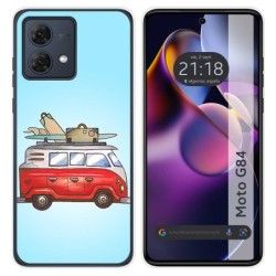 Funda Silicona para Motorola Moto G84 5G diseño Furgoneta Dibujos
