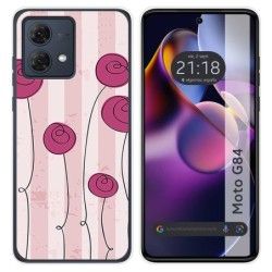 Funda Silicona para Motorola Moto G84 5G diseño Flores Vintage Dibujos