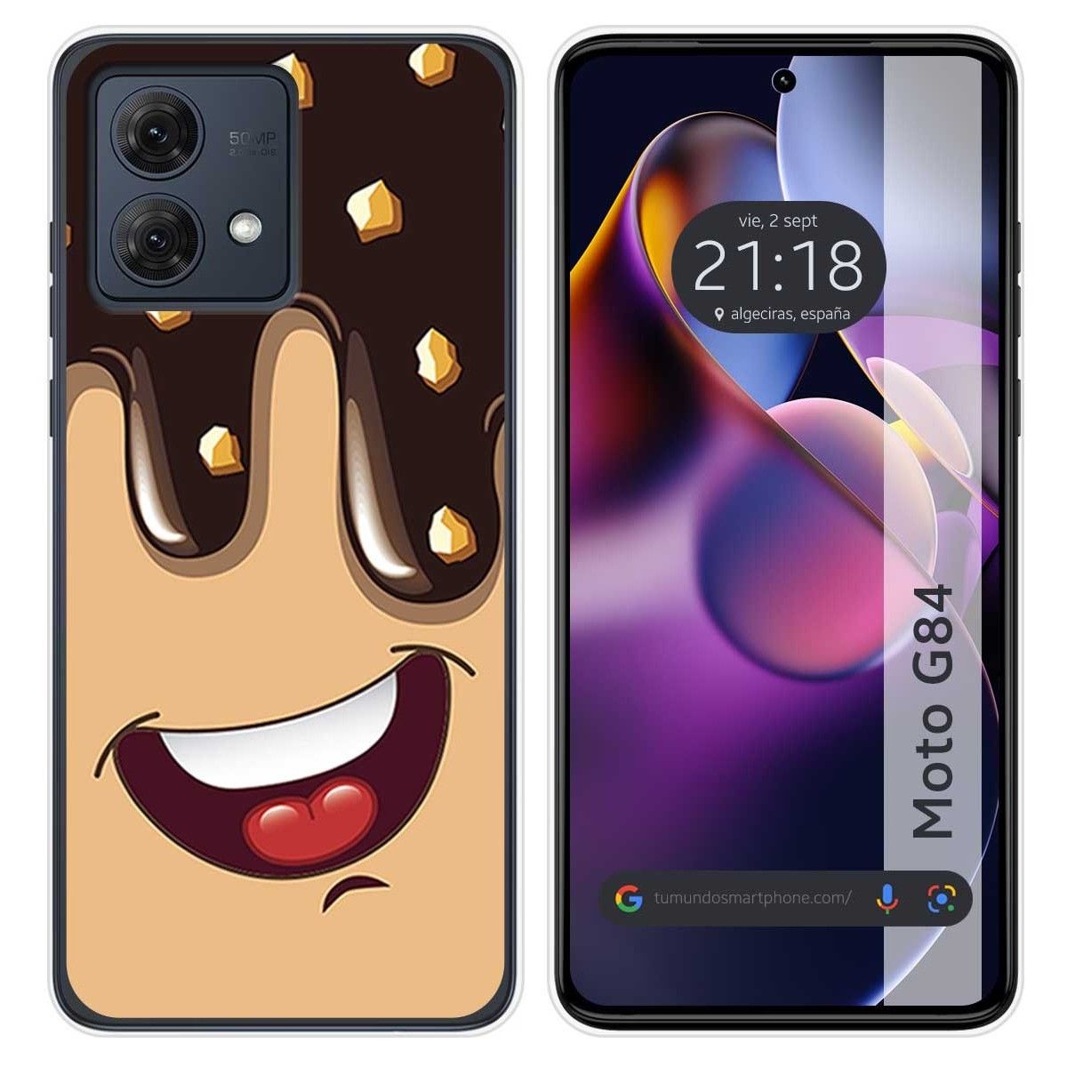 Funda Silicona para Motorola Moto G84 5G diseño Helado Chocolate Dibujos