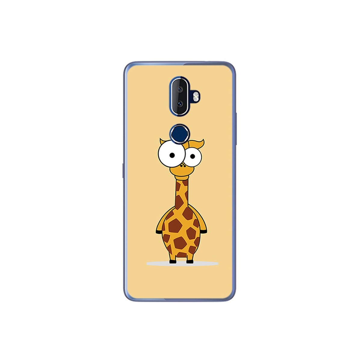 Funda Gel Tpu para Alcatel 3V Diseño Jirafa Dibujos
