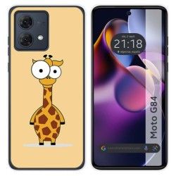 Funda Silicona para Motorola Moto G84 5G diseño Jirafa Dibujos