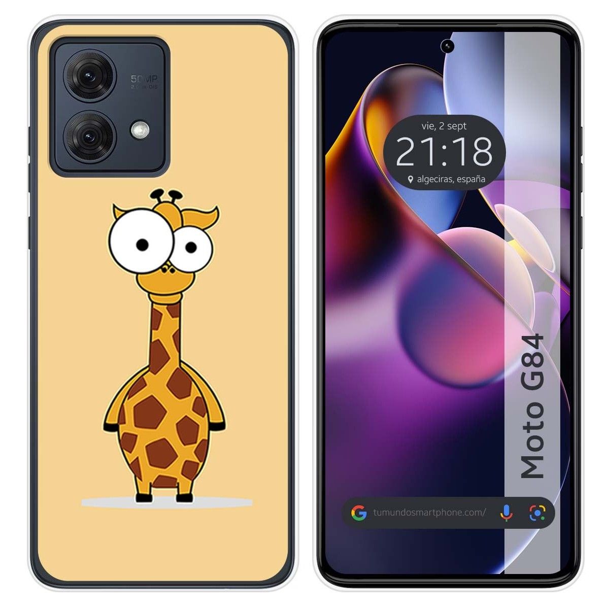 Funda Silicona para Motorola Moto G84 5G diseño Jirafa Dibujos