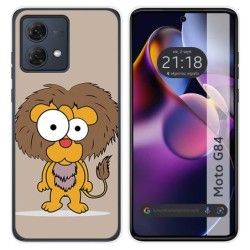 Funda Silicona para Motorola Moto G84 5G diseño Leon Dibujos