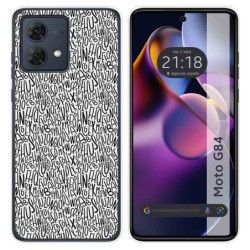 Funda Silicona para Motorola Moto G84 5G diseño Letras Dibujos