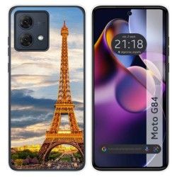 Funda Silicona para Motorola Moto G84 5G diseño Paris Dibujos